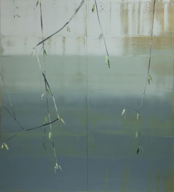 Stephen Pentak 2017, I.IV, 2017 oil on panel (diptych) 72 x 65 in.