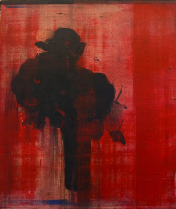 Daniel Brice PP-Red, 2018 oil and acrylic on canvas over panel 28 x 24 in.