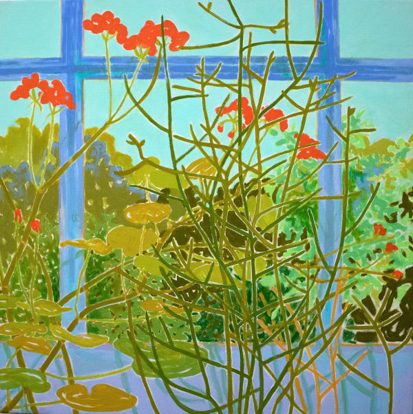 Gillian Theobald Fictive Space 127 (Sill), 2024 acrylic on canvas over panel 24 x 24 in