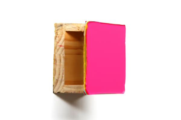 Jeff Conefry Clear Cut, 2018 acrylic paint on wood sculpture 6 x 10 x 6 in.