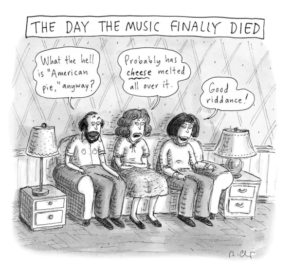 Roz Chast, The Day the Music Finally Died, 2019, Aug. 19