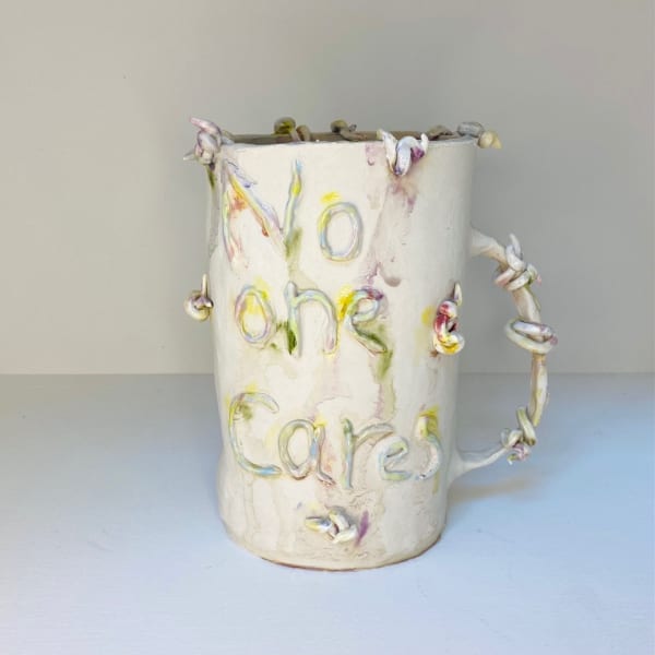 Monica Banks No One Cares/ It Doesn't Matter, 2021 glazed English Porcelain 5 3/4 x 4 1/4 x 5 3/4 in.