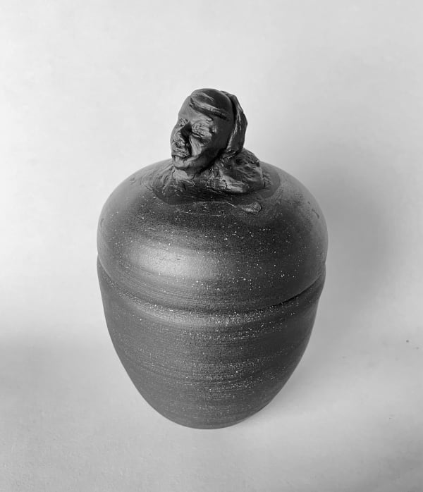 Debra Priestly Black Vessel 9, 2022 stoneware, glaze 5 1/2 x 3 1/2 x 3 1/2 in.