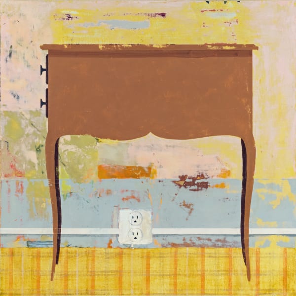 Sydney Licht Still Life with End Table, 2021 oil on linen 30 x 30 in.