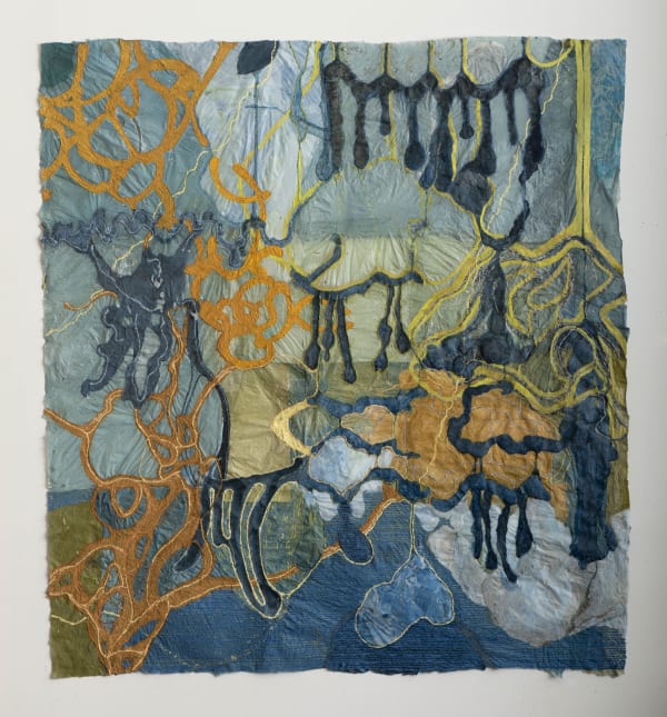Nancy Cohen Setting, 2021 paper pulp, ink and handmade paper 61 x 56 in.
