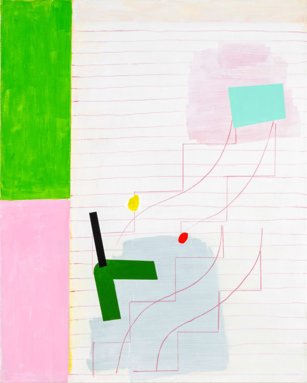 Margo Margolis Mapping the Day, 2021 flashe on canvas 40 x 32 in.