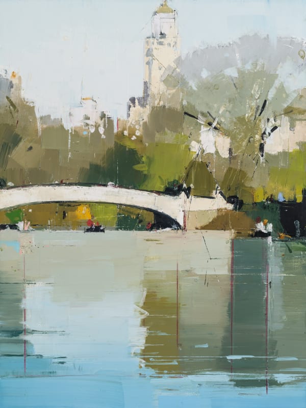 Lisa Breslow Bow Bridge, 2022 oil on pencil on panel 16 x 12 in. SOLD