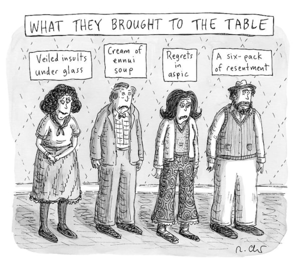 Roz Chast, What They Brought to the Table, 2016, March 14