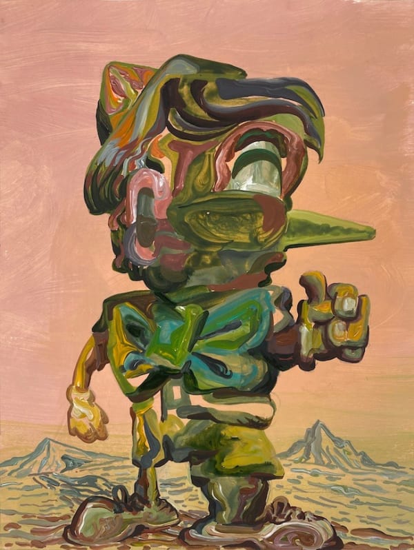 James Esber Untitled (Bow Tie), 2023 acrylic on paper 12 x 9 in.