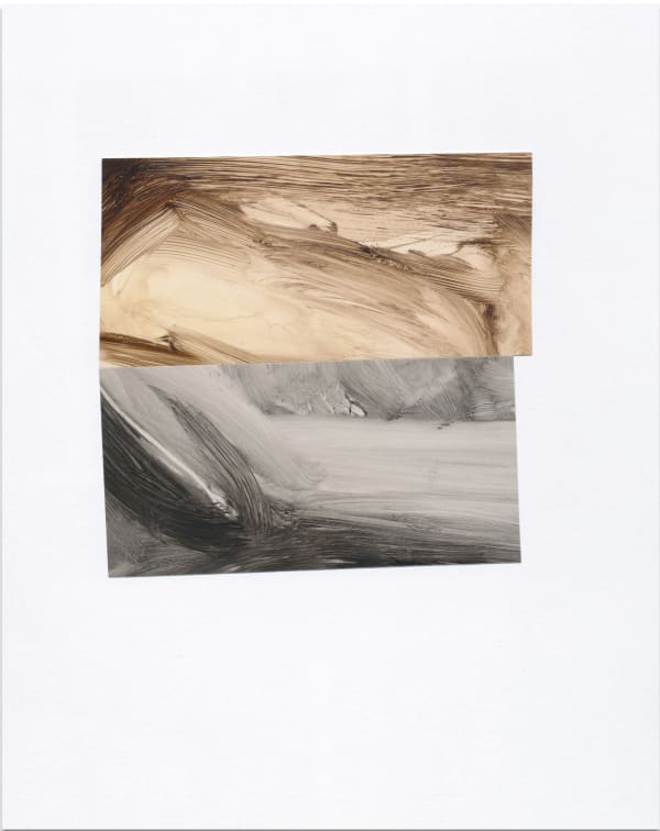 abstract brown and gray oil painting