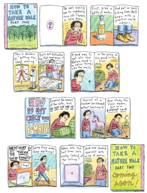 Roz Chast, How to Take a Nature Walk, Part One, 2015 Aug 3