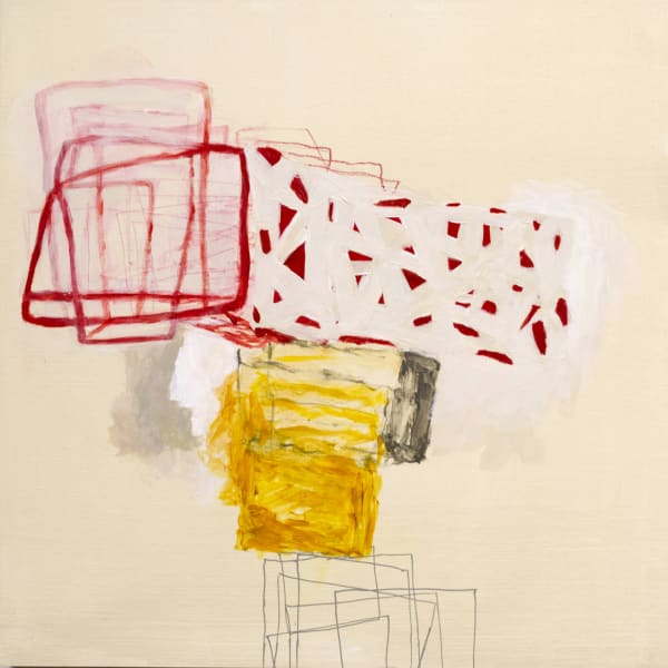 Rocio Rodriguez October 20, 2021, 2021 acrylic and pencil on panel 12 x 12 in.