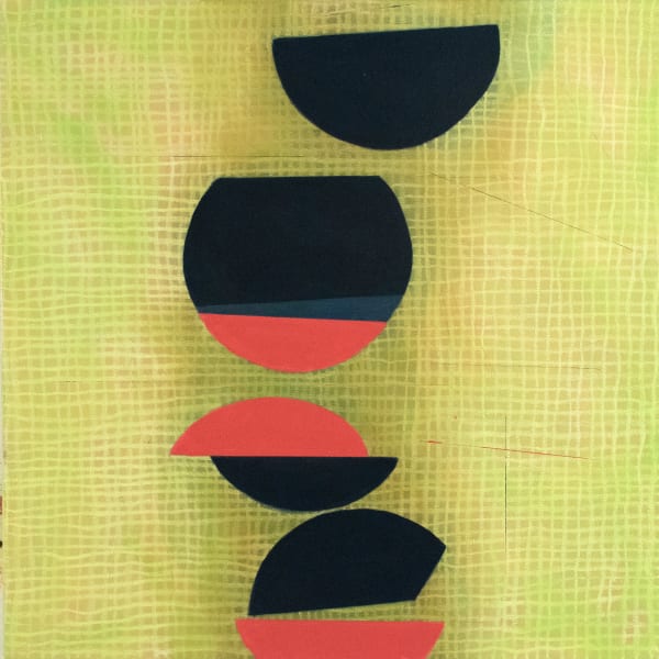 Steven Baris Stations of Attention E3, 2024 oil on canvas 30 x 30 in.