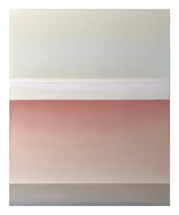 Susan English Into White Sky, 2022 tinted polymer on Dibond panel 59 x 48 in.