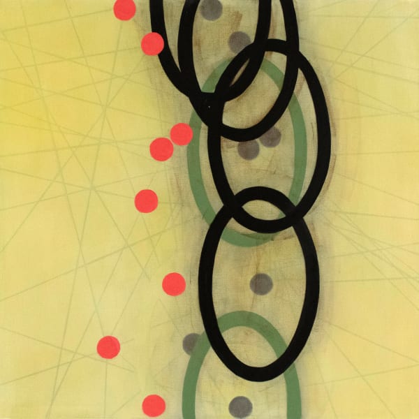 Steven Baris Stations of Attention E15, 2024 oil on canvas 30 x 30 in.