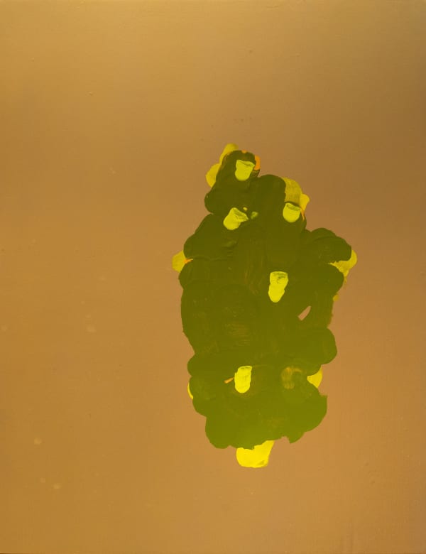 Laura Bidwa Stander, 2022 oil and spray paints on panel 22 x 17 in