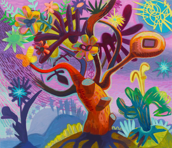 JoAnne Carson Lovestruck, 2022 acrylic on museum board 18 x 21 in.