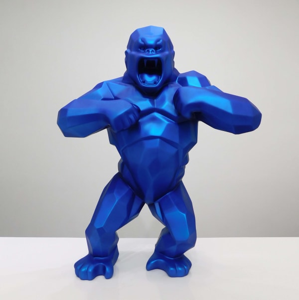 Richard Orlinski, Wild Kong Metallic Blue 80cm 8/8, 2022
