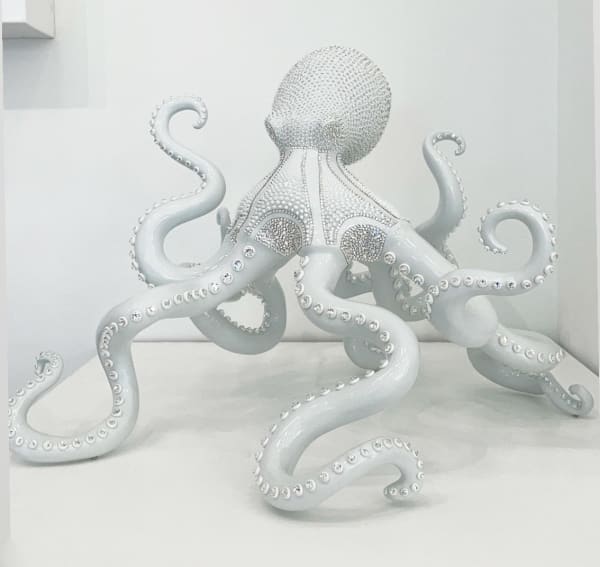 Eddy Maniez, White Octopus 50cm, 2021