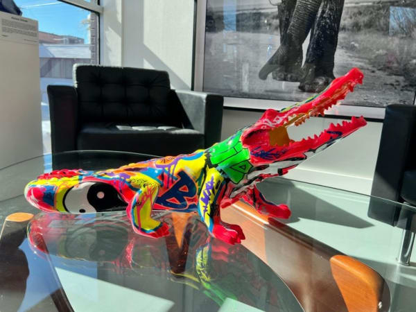 Richard Orlinski, Crocodile Tagged 70 cm