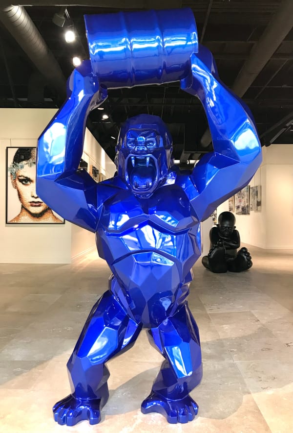Richard Orlinski, Kong Baril - 200 cm Bleu Mick 6/8