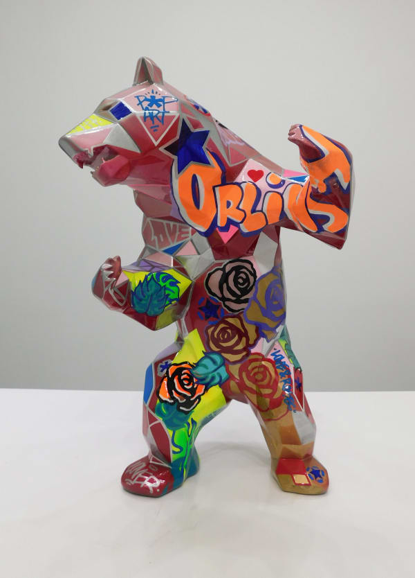 Richard Orlinski, Standing Wild Bear Tag 40cm 1/1, 2022