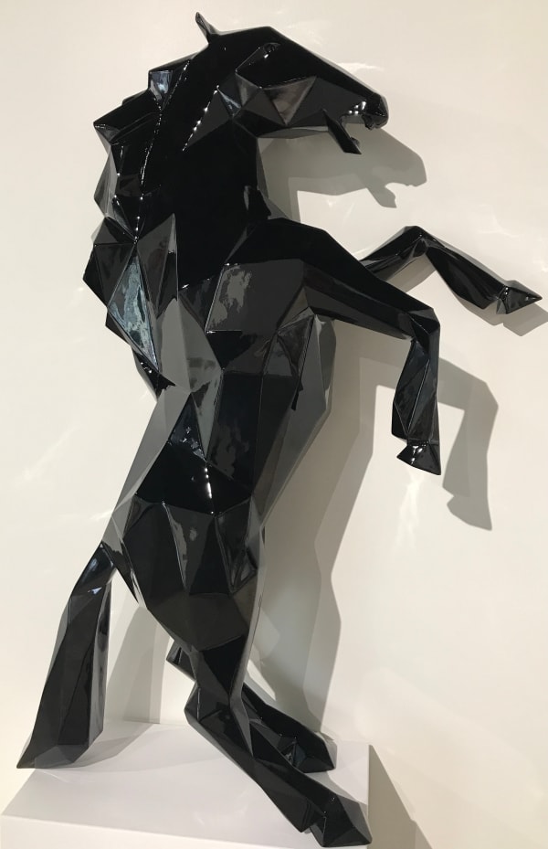 Richard Orlinski, Prancing Horse - 110 cm Noir Brillant 8/8