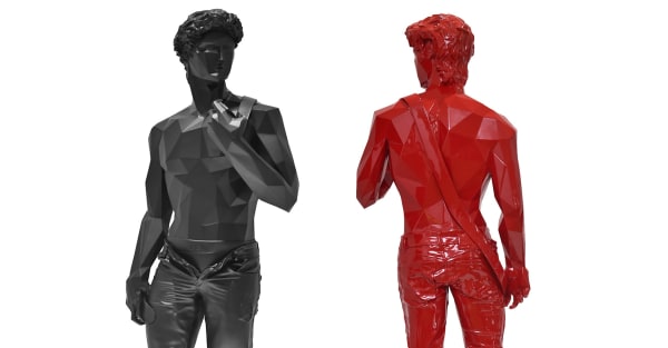 Richard Orlinski, 120 cm David Red Resin 8/8, 2015