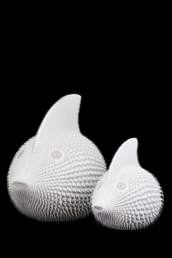 Eddy Maniez, Poisson Blanc 80 cm, 2020