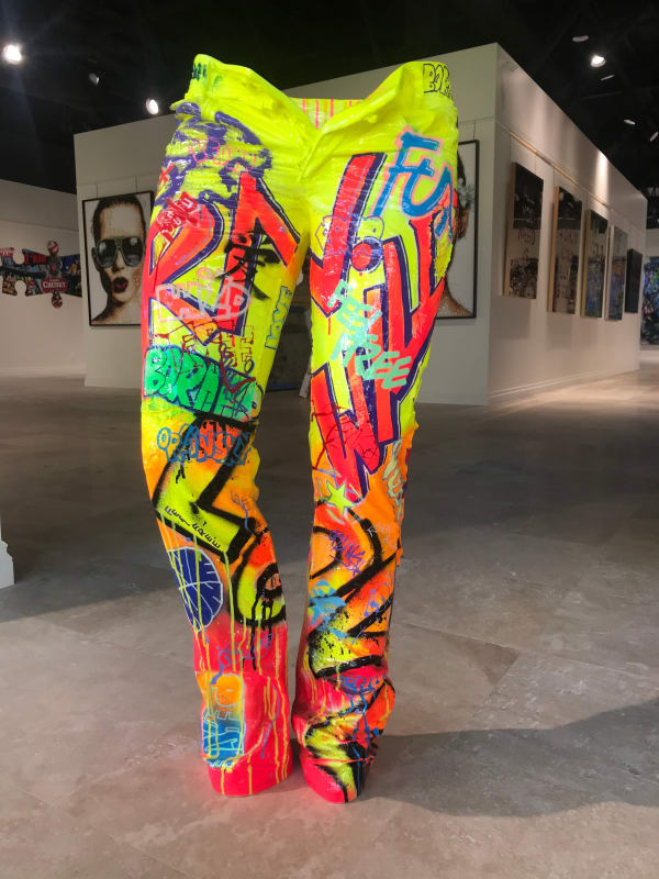 Richard Orlinski, Wild Denim Tagged Resin - 100 cm , 2018