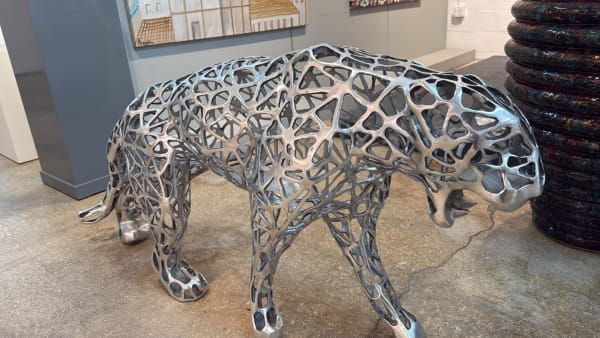 Richard Orlinski, Panther Carved 152cm 3/8