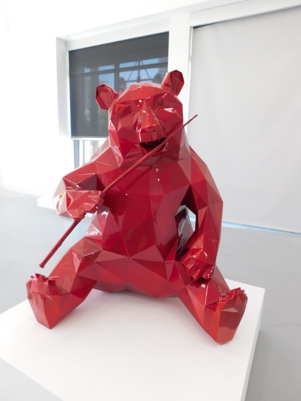 Richard Orlinski, Panda Rouge Flamme 130cm 8/8, 2022