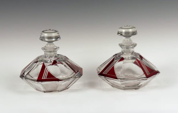 Art Deco Bohemian Glass Decanters