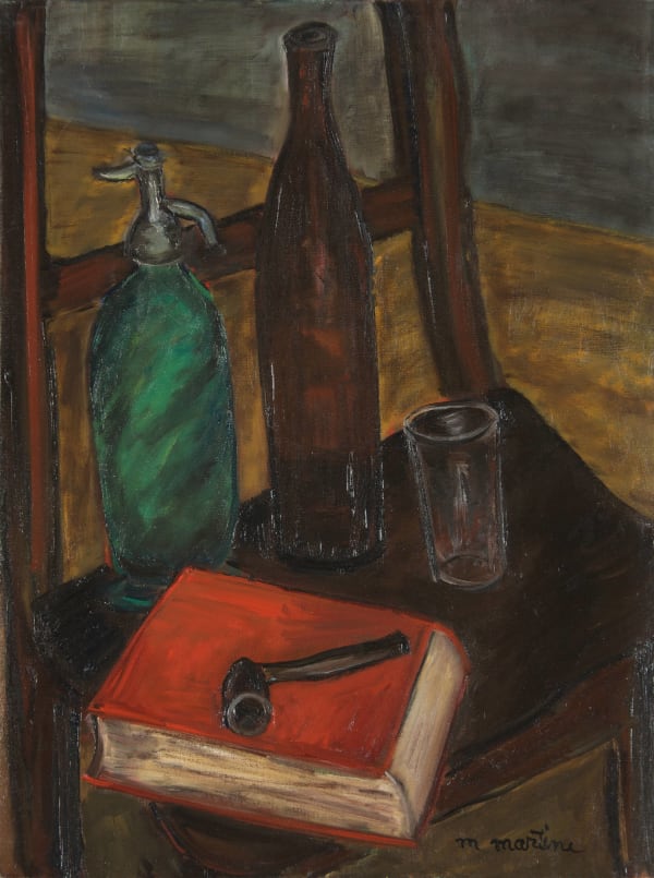 Martine Martine, Nature morte à la pipe et au siphon, 1976