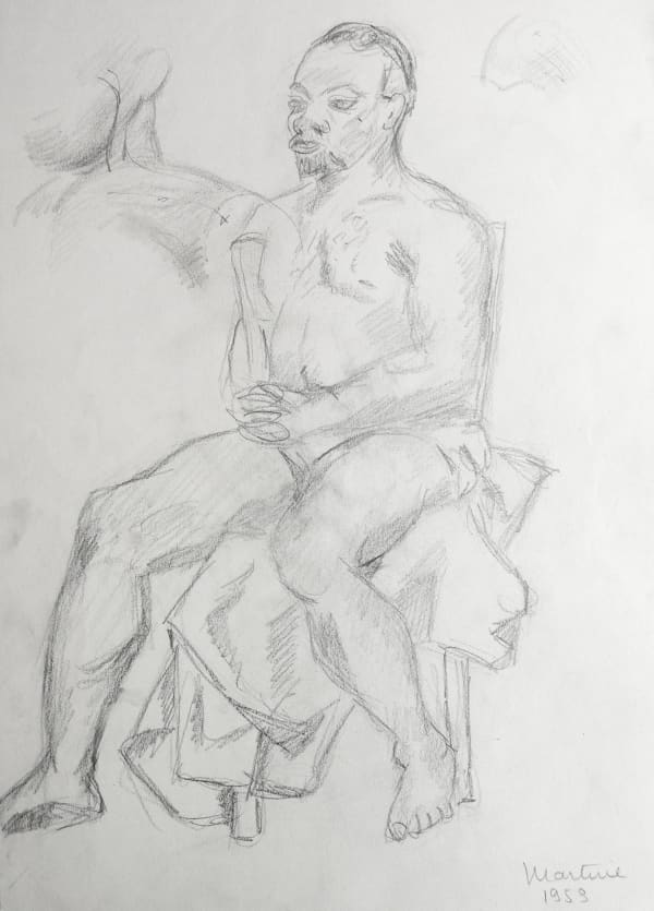 Martine Martine, Nu masculin assis VI, 1953