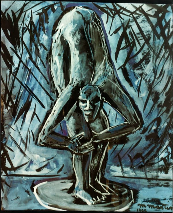 Martine Martine, Le Félin bleu de face, 1995