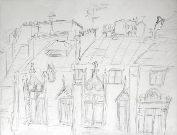 Martine Martine, En face de l'atelier Longchamp I, 1980