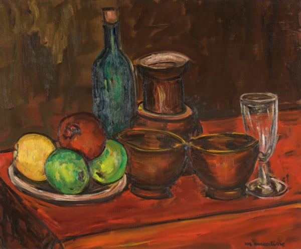 Martine Martine, Nature morte aux pommes et à la cafetière, 1983