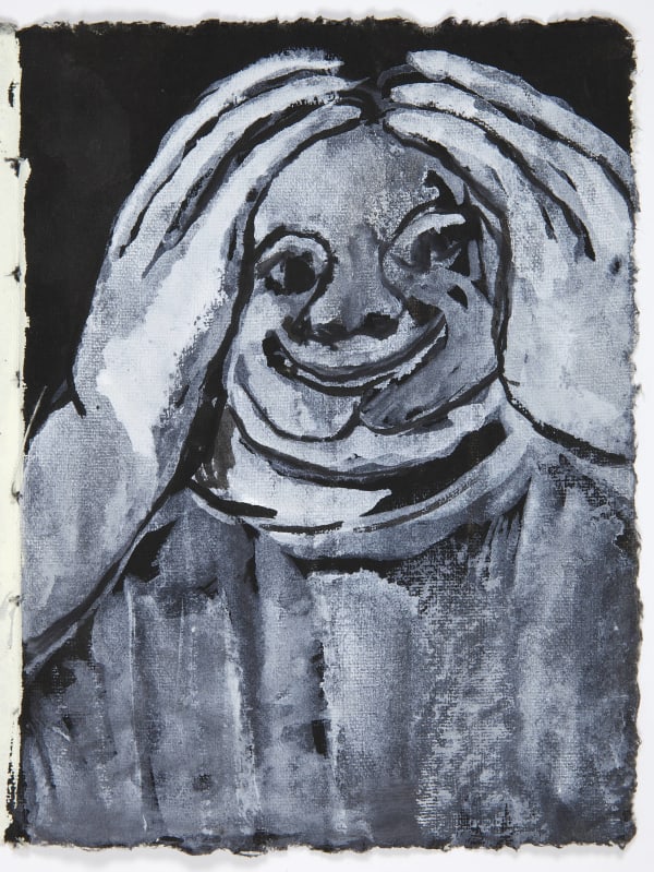 Martine Martine, Balzac, carnet Mémoires X, feuille 5 - encadrée individuellement, 2016