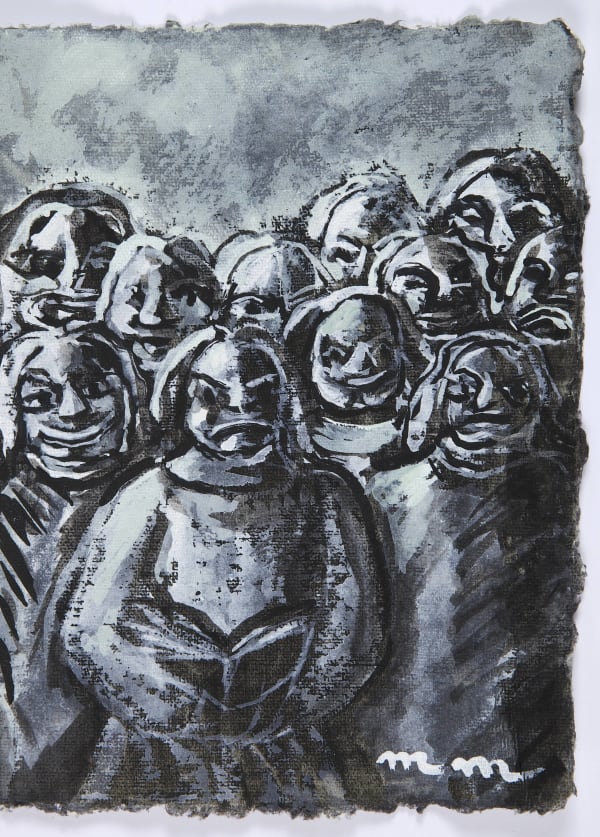 Martine Martine, Balzac, carnet Mémoires X, feuille 23 (non encadrée), 2016