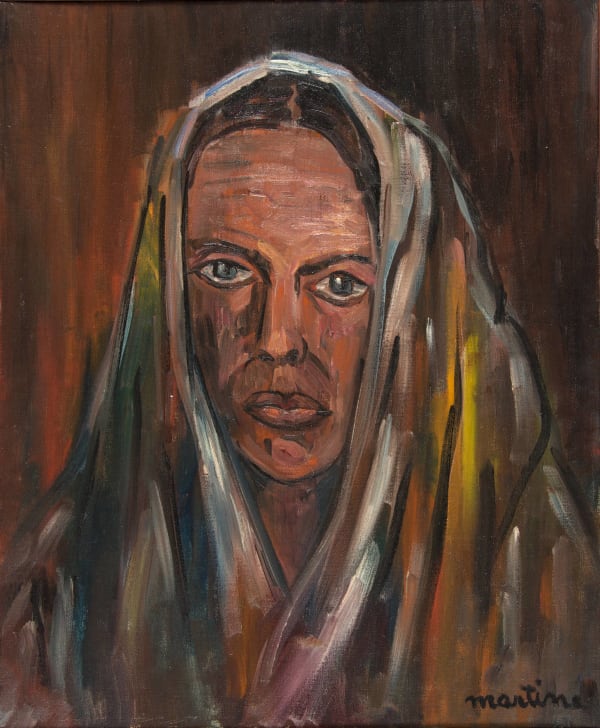 Martine Martine, Portrait au voile blanc, 1973