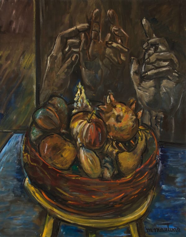 Martine Martine, Corbeille avec mains I, 2001