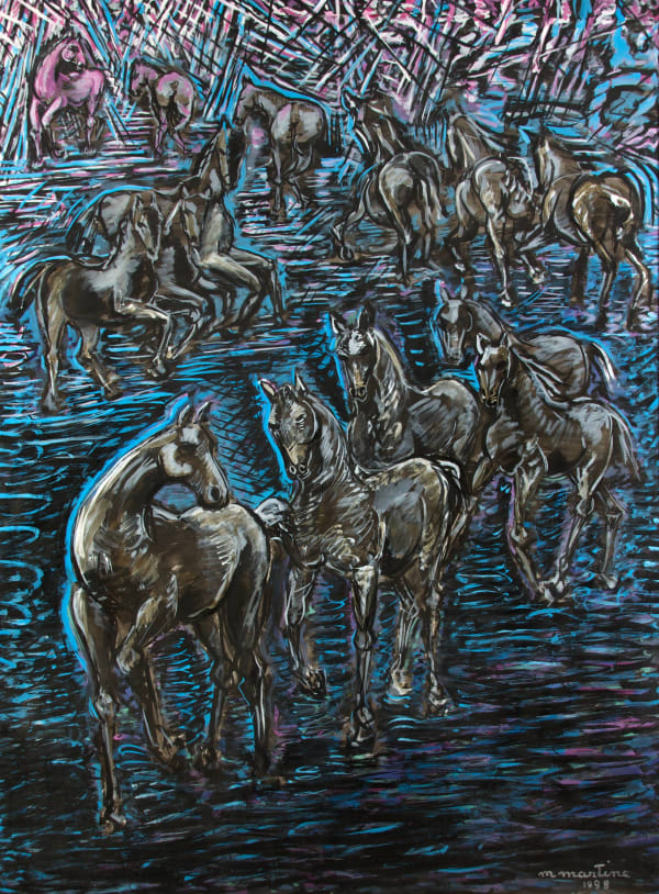 Martine Martine, Les Grands Chevaux bleus et roses, 1998