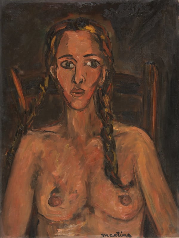 Martine Martine, Buste aux tresses, 1971