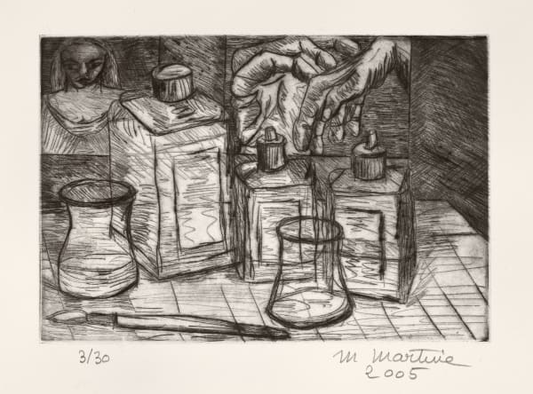Martine Martine, Nature morte aux mains et au portrait, 2005
