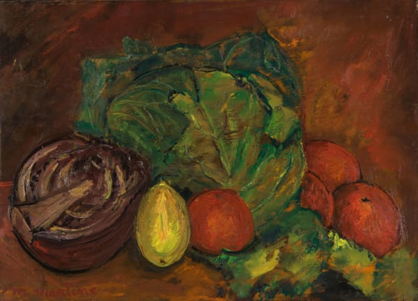 Martine Martine, Nature morte au chou rouge et au chou vert, 1982