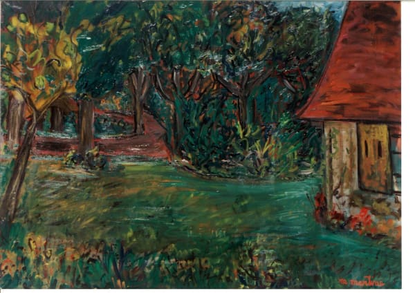 Martine Martine, Paysage à l'allée rose, 1980