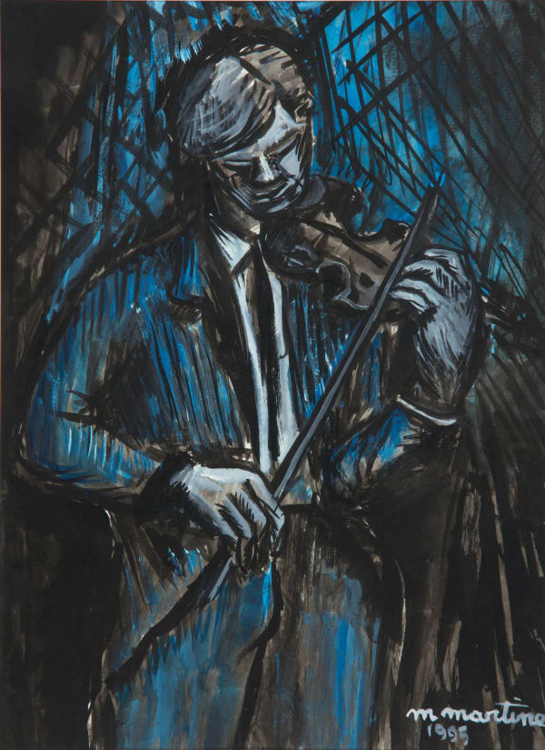 Martine Martine, Le Violoniste bleu à la cravate, 1995
