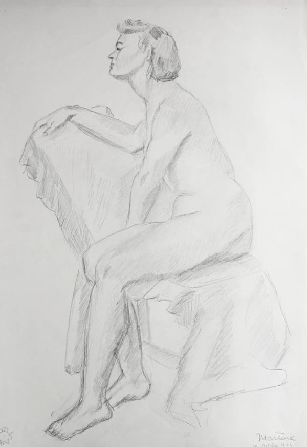 Martine Martine, Nu féminin assis LII, 19682