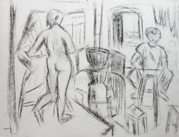 Martine Martine, Artiste et son modèle, 1950 ca